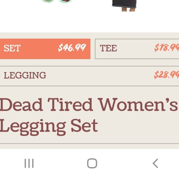 Lazy One Size Extra Small "Dead Tired" Grey & Seafoam Green 3/4 Sleeve T-shirt - Picture 6 of 6
